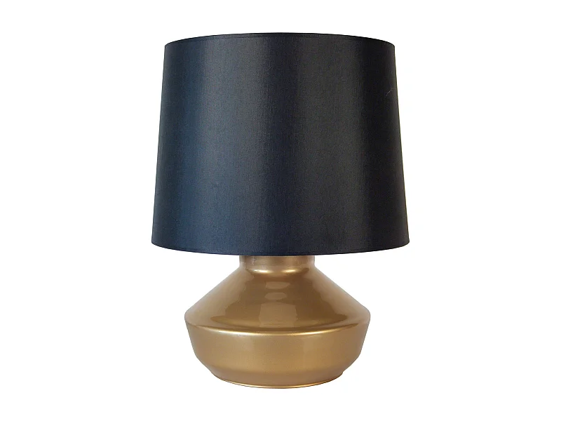 Lampe de salon vase verre  doré 52 cm.