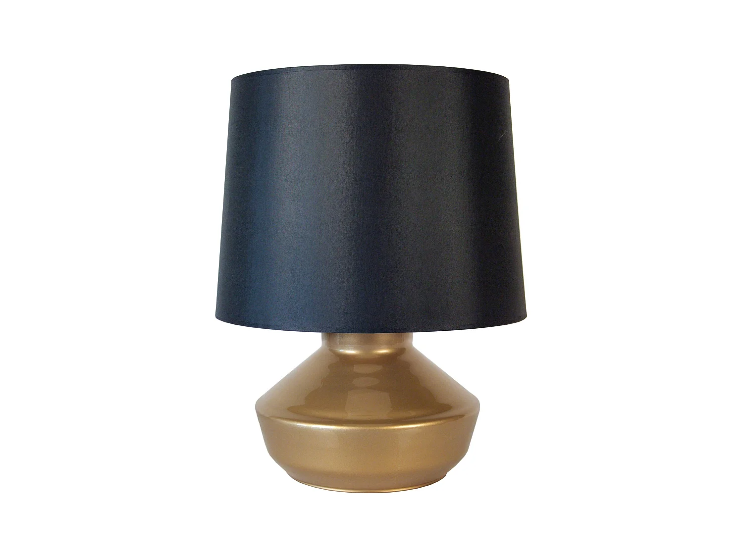 Lampe de salon vase verre  doré 52 cm.