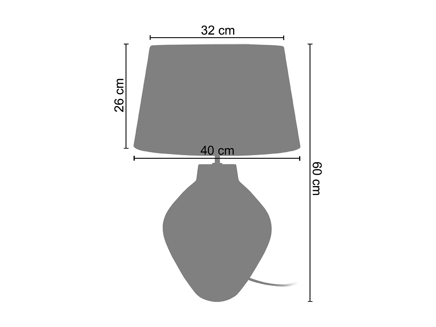 Lámpara de Salón TOSEL ,vidrio,AMARILLO,A60x D40xP40cm