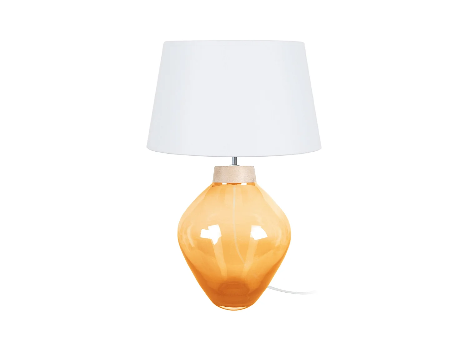 Lampe de Salon TOSEL ,verre,Jaune ,H60x D40xP40cm