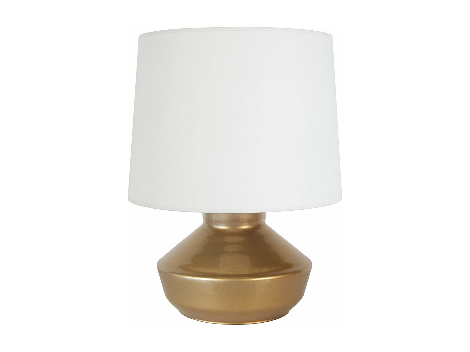 Lampe de salon vase, verre  doré 52 cm.