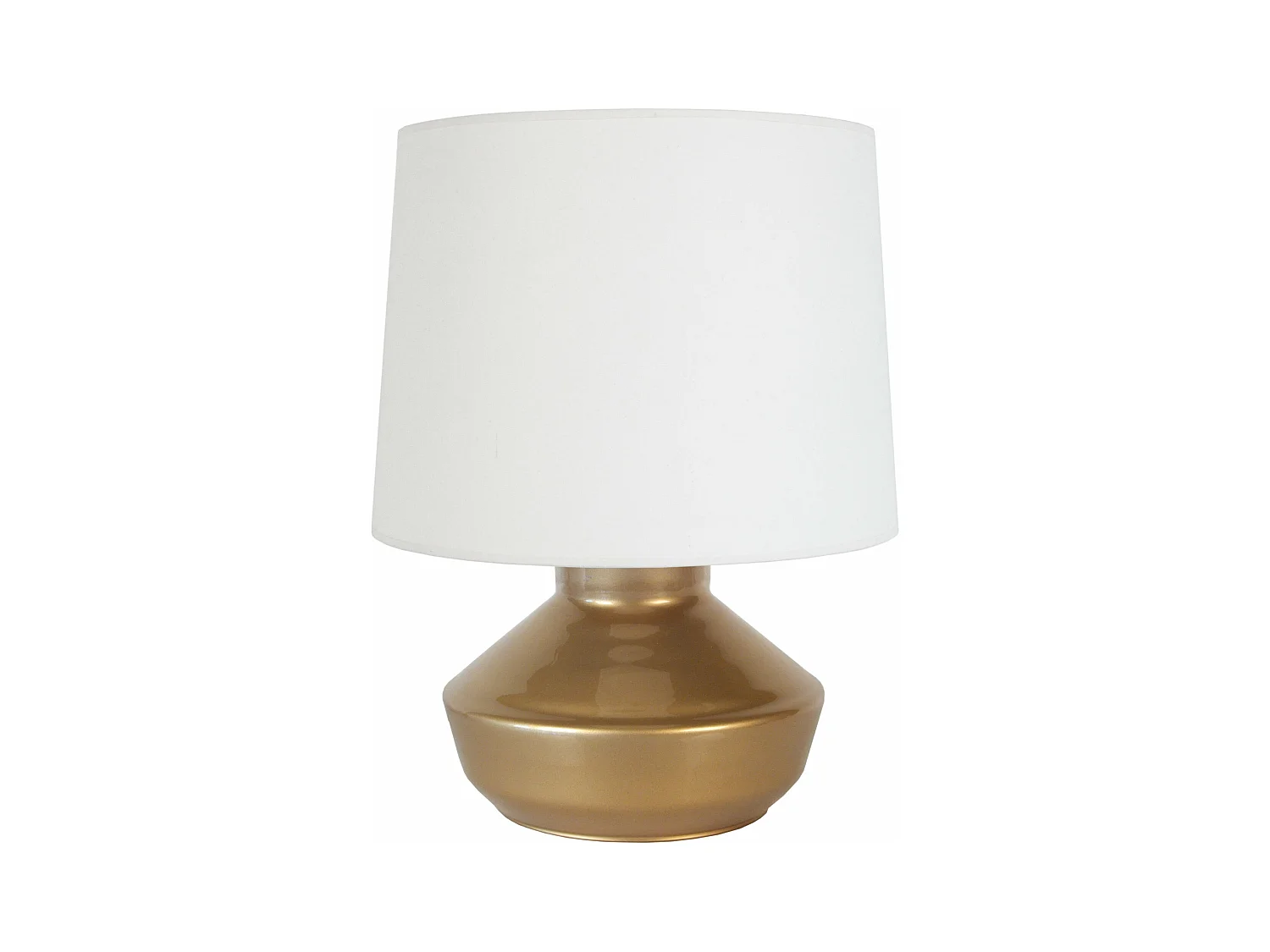 Lampe de salon vase, verre  doré 52 cm.