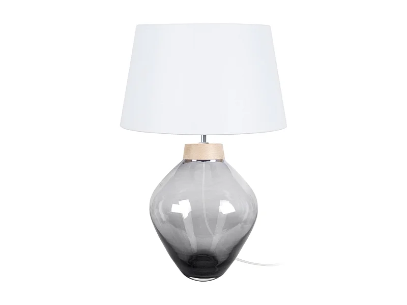 Lampe de Salon TOSEL ,verre,Noir ,H60xD40xP40 cm