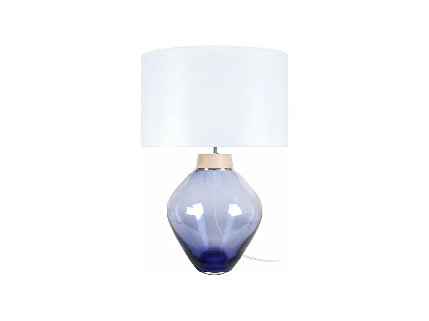 Lampe de salon vase verre  violet,naturel 60 cm.
