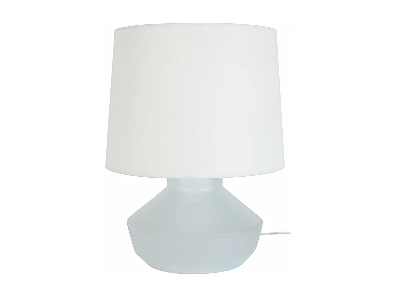 Candeeiro de sala TOSEL KONE V tecido cônico azul D35 x  H52  cm