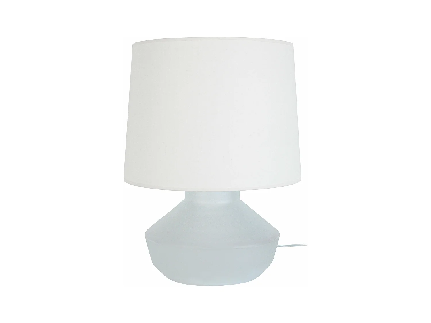 Lampe de salon vase verre  satiné 52 cm.
