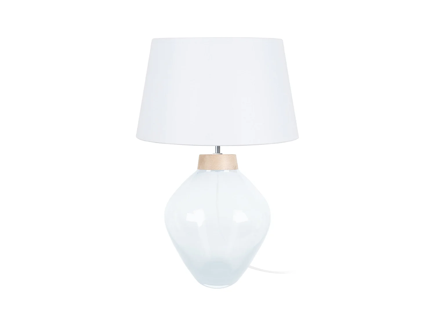Lampe de Salon TOSEL ,verre,Transparent , H 60xD40xP40cm