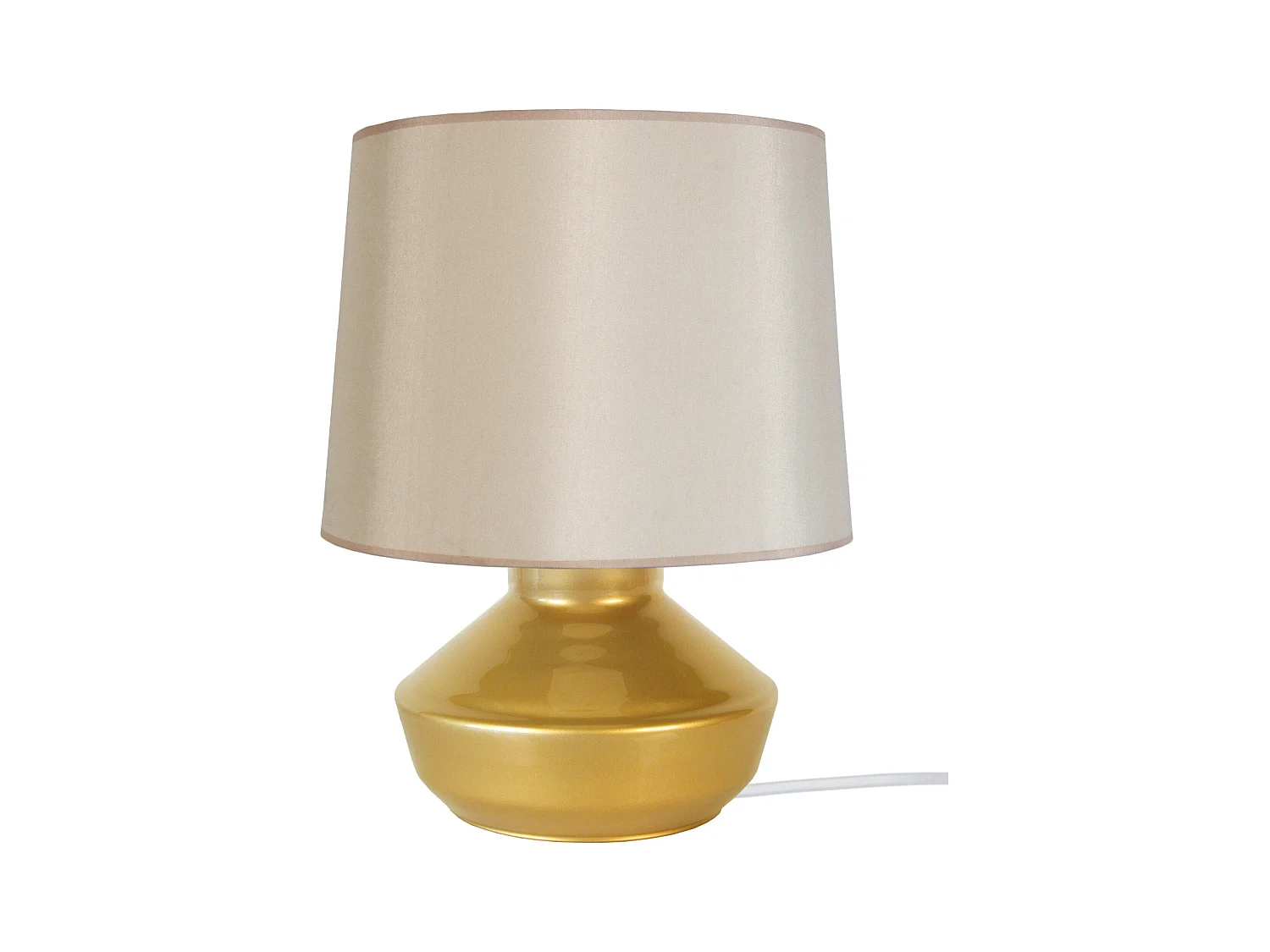 Lampe de Salon TOSEL ,verre,Doré ,H47xD35xP35cm