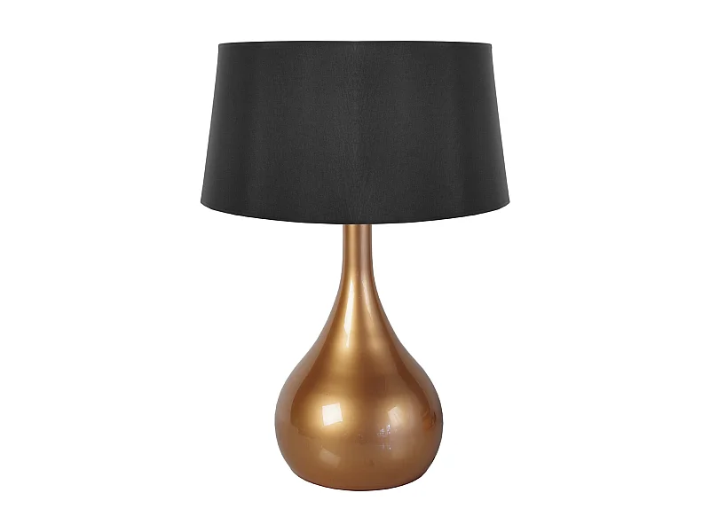 Lampe de Salon TOSEL ,verre,Cuivre ,H66xD45xP45cm