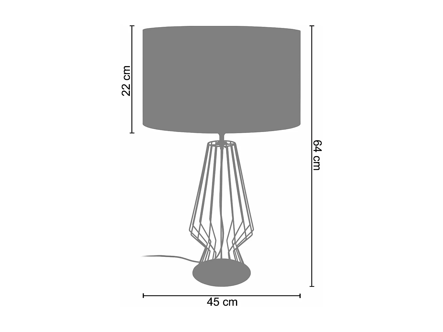 Candeeiro de mesa TOSEL OLYMPIA metal lanterna castanho D15 x  H35  cm
