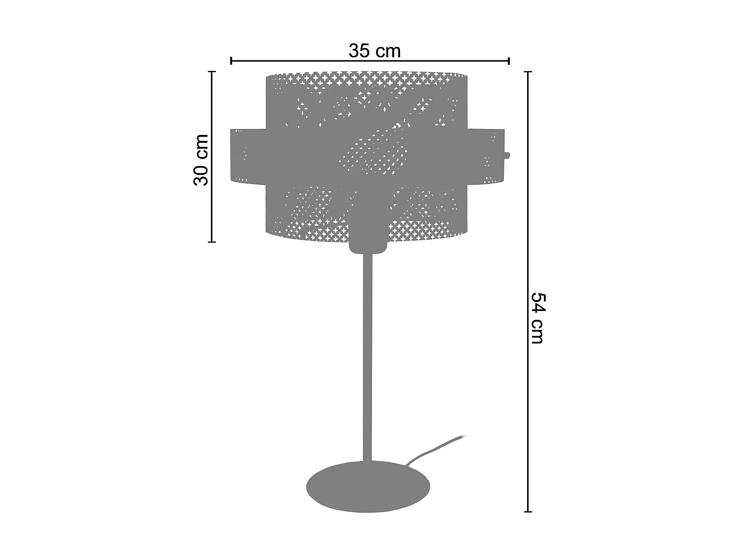 Lampe a poser  métal  aluminium 54 cm.
