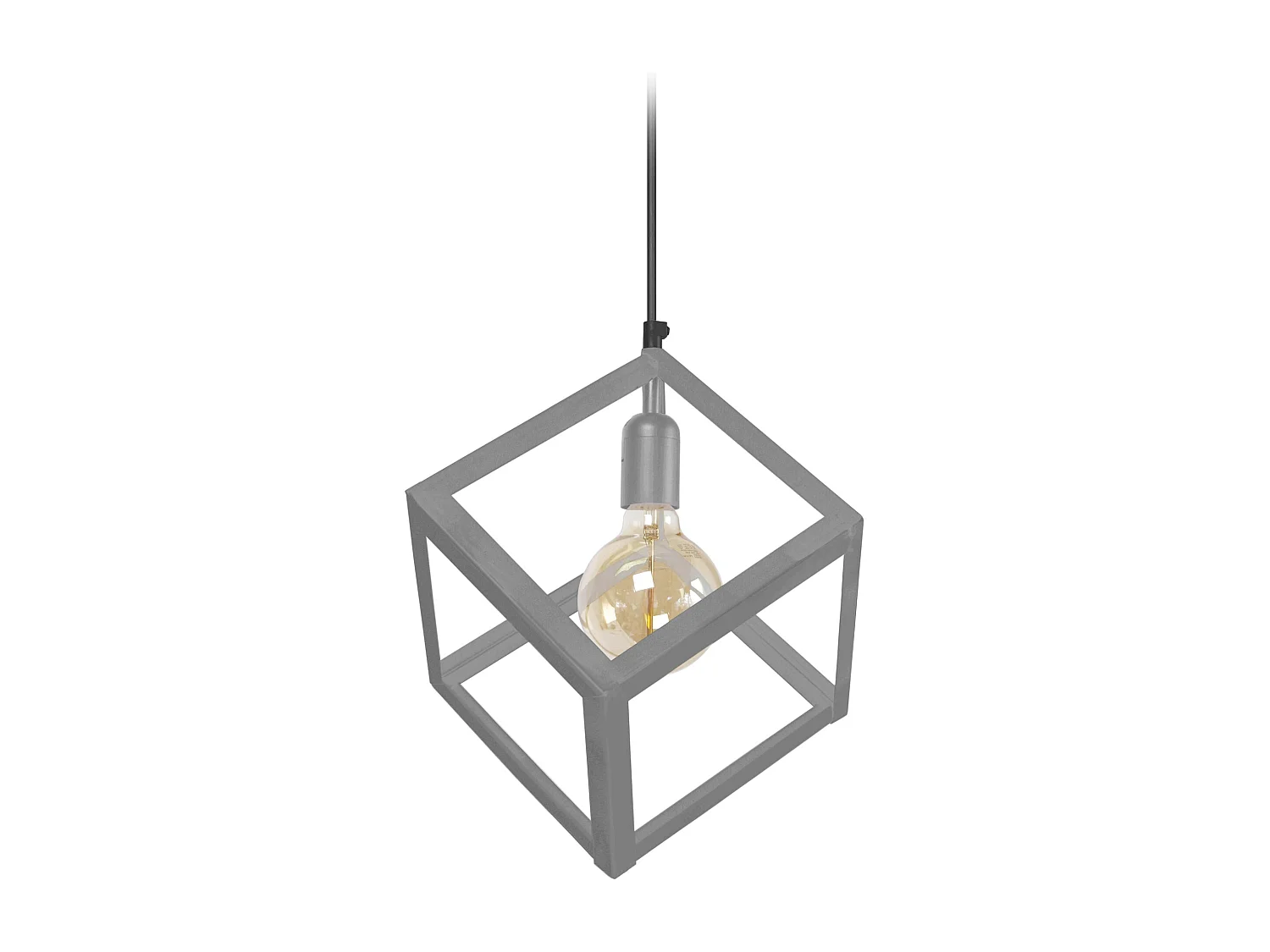Suspensão TOSEL  HEXAÈDRE B metal cúpula marfim D38 x  H77  cm