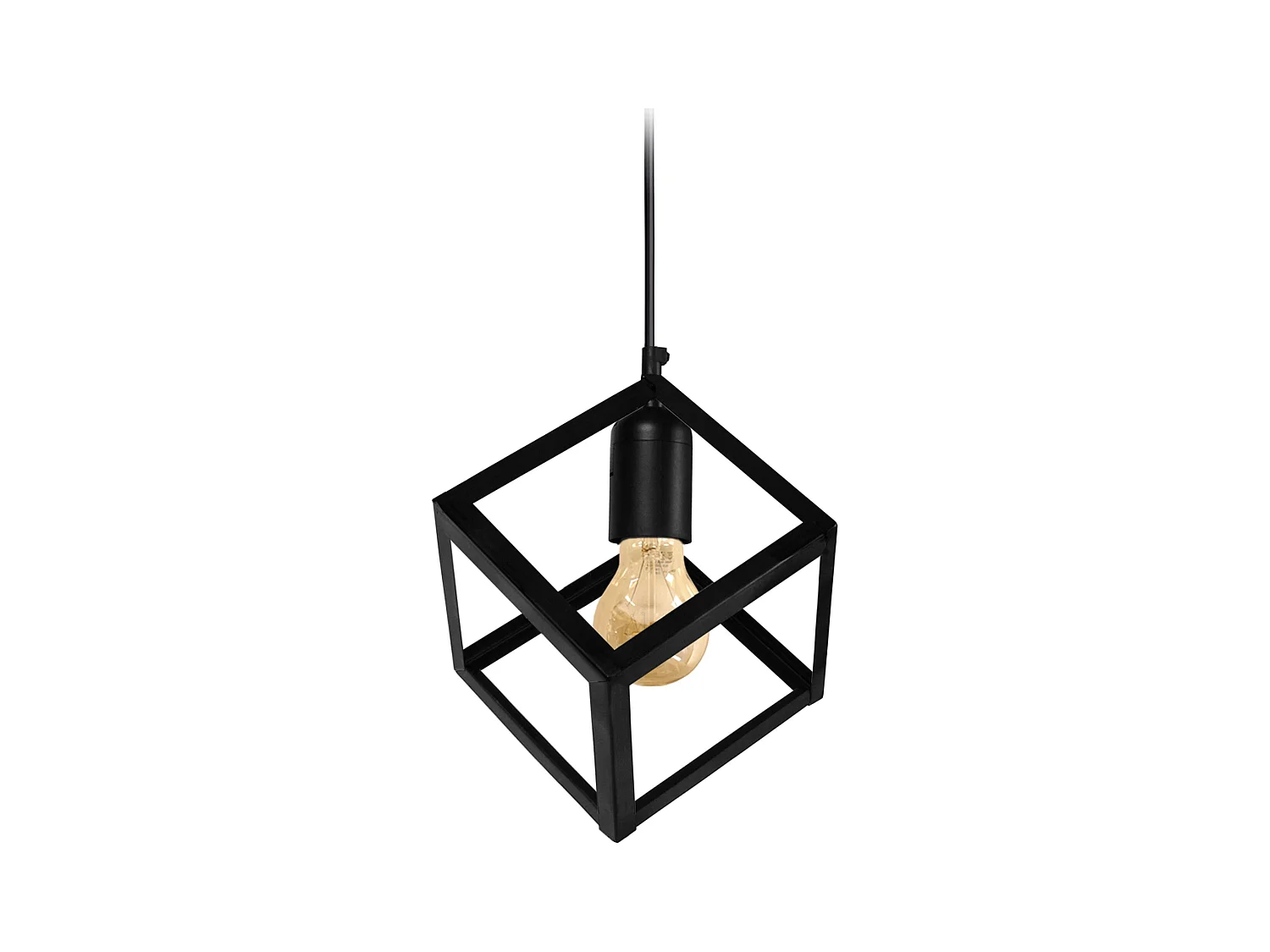 Suspension TOSEL ,métal,Noir ,H86xD27xP27cm