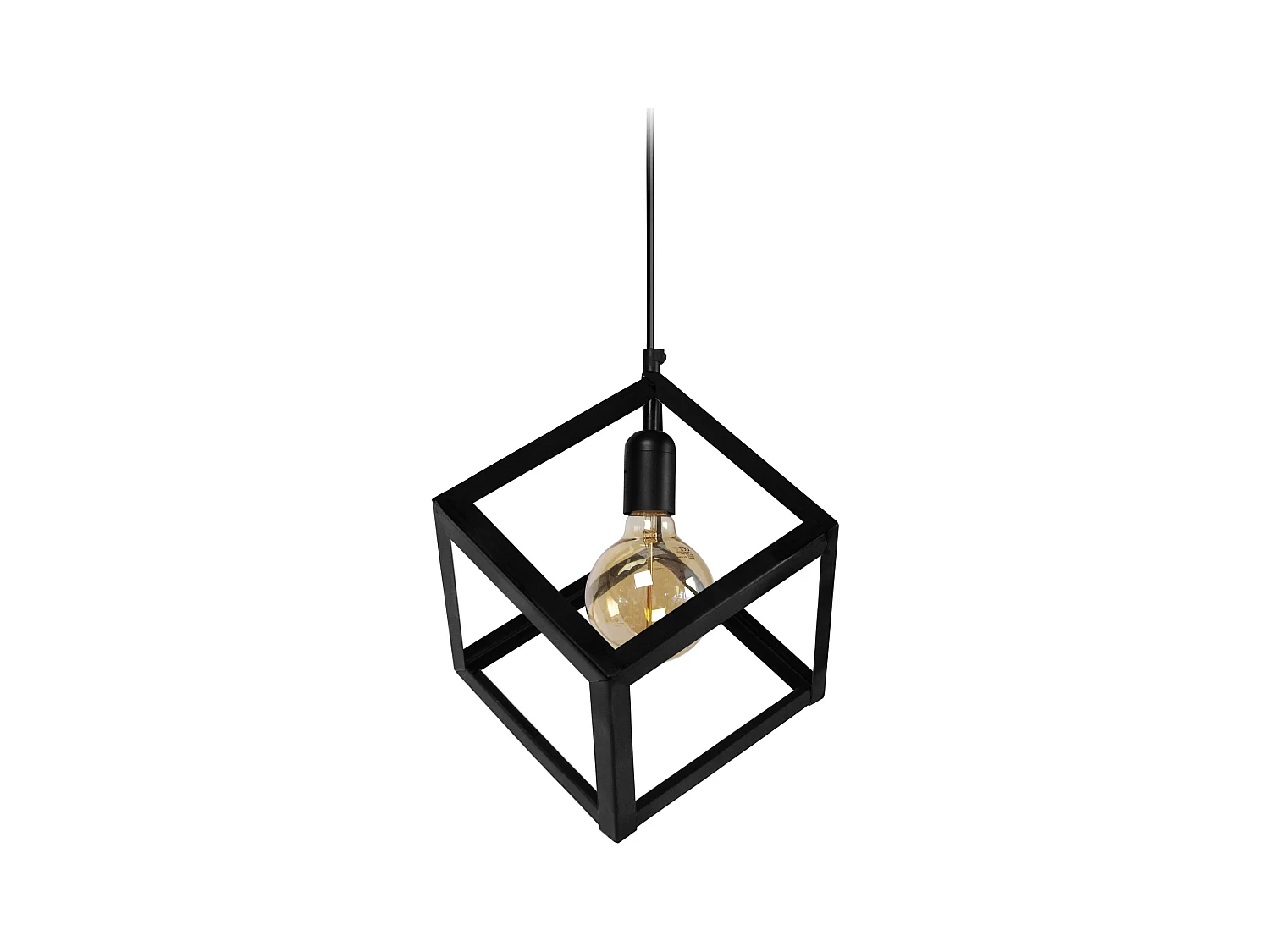 Suspension TOSEL ,métal,Noir ,H86xD 27xP27cm
