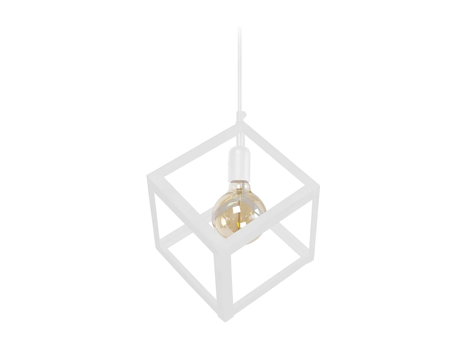 Suspensión  TOSEL ,metal,Blanco,A86xD 27x P 27cm