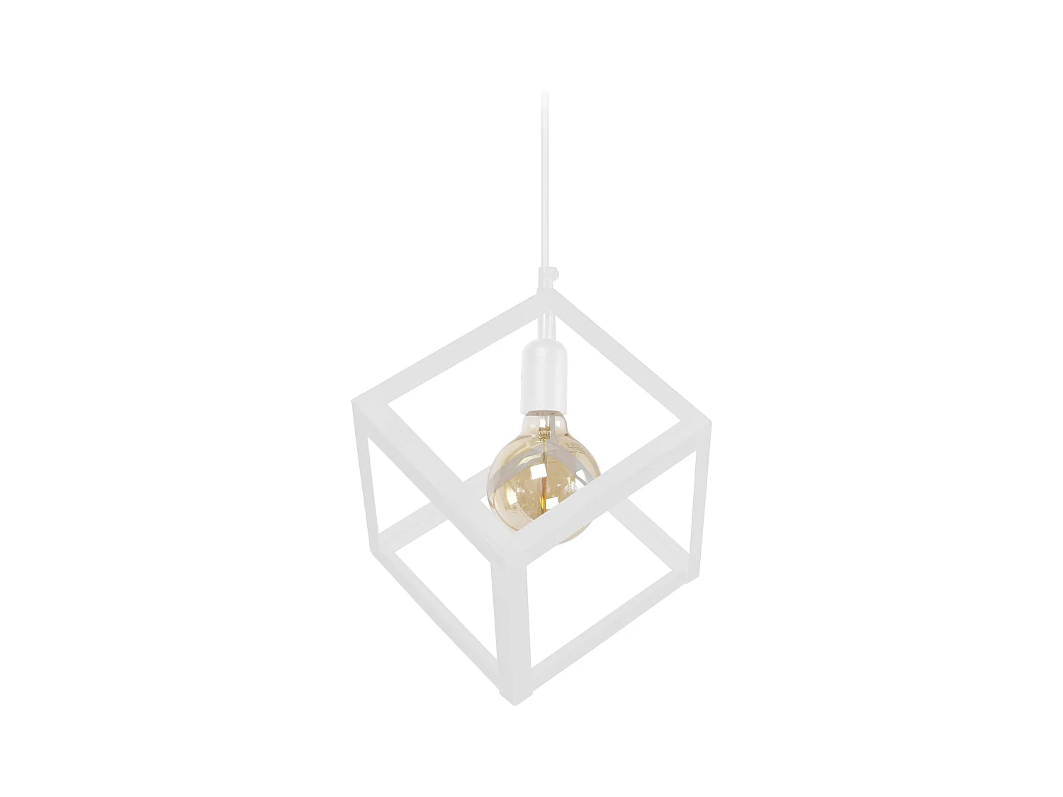 Suspension TOSEL ,métal,Blanc ,H86xD 27x P 27cm