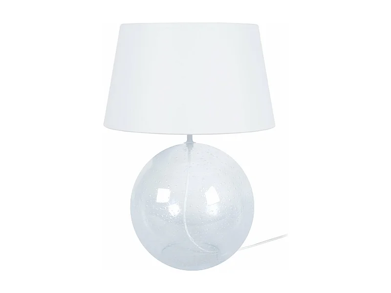 Candeeiro de mesa TOSEL ANAIS tecido coluna bege D35 x  H84  cm