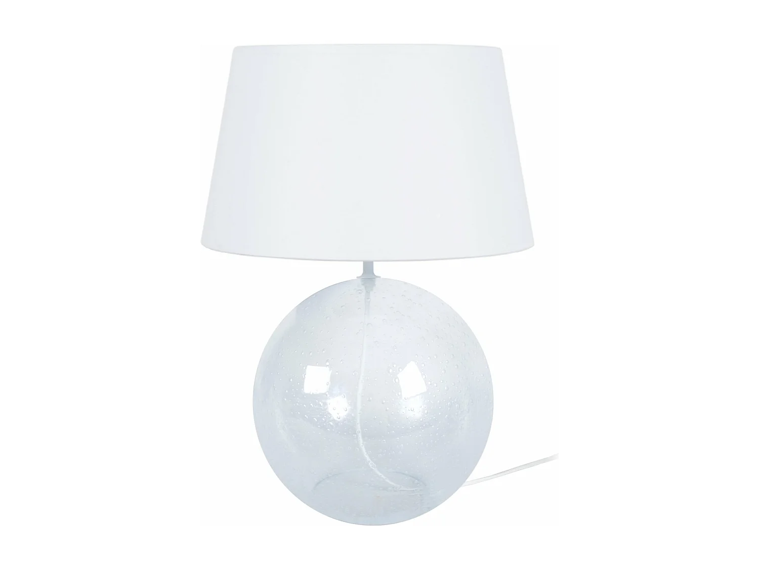 Candeeiro de mesa TOSEL ANAIS tecido coluna bege D35 x  H84  cm