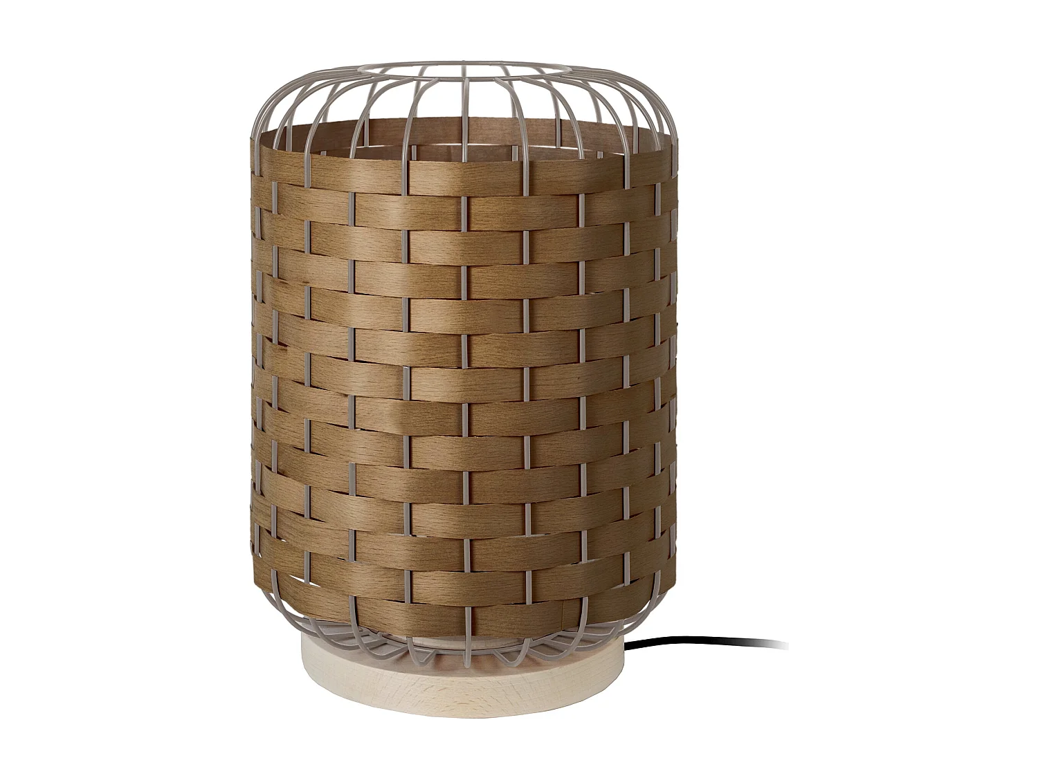 Abajur TOSEL BORDEAUX tecido garrafa branco D35 x  H50  cm