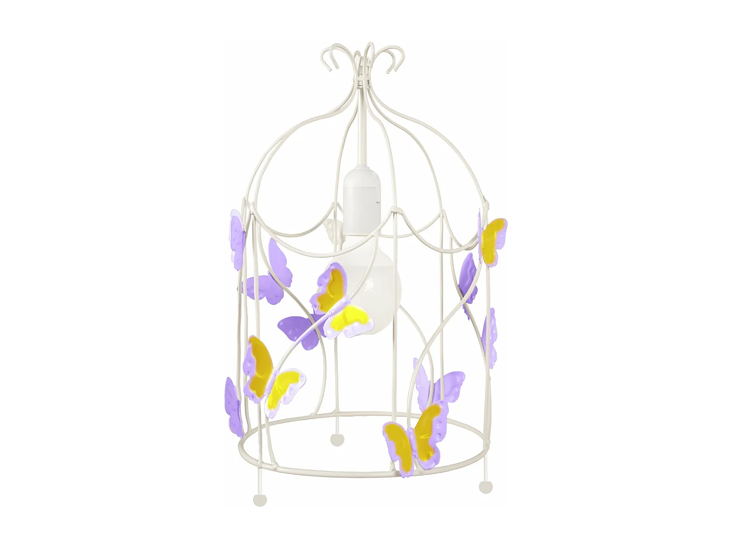 Lampe de chevet colonne métal  blue violet 33 cm.