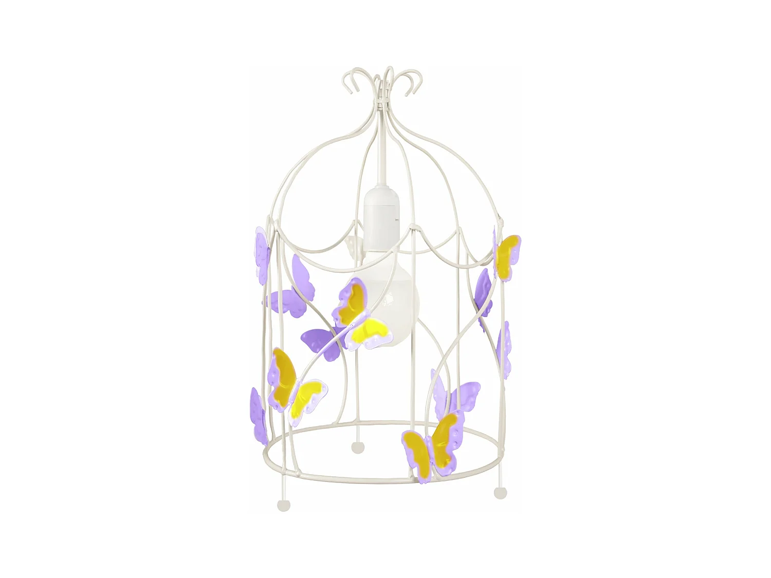 Lampe de chevet colonne métal  blue violet 33 cm.