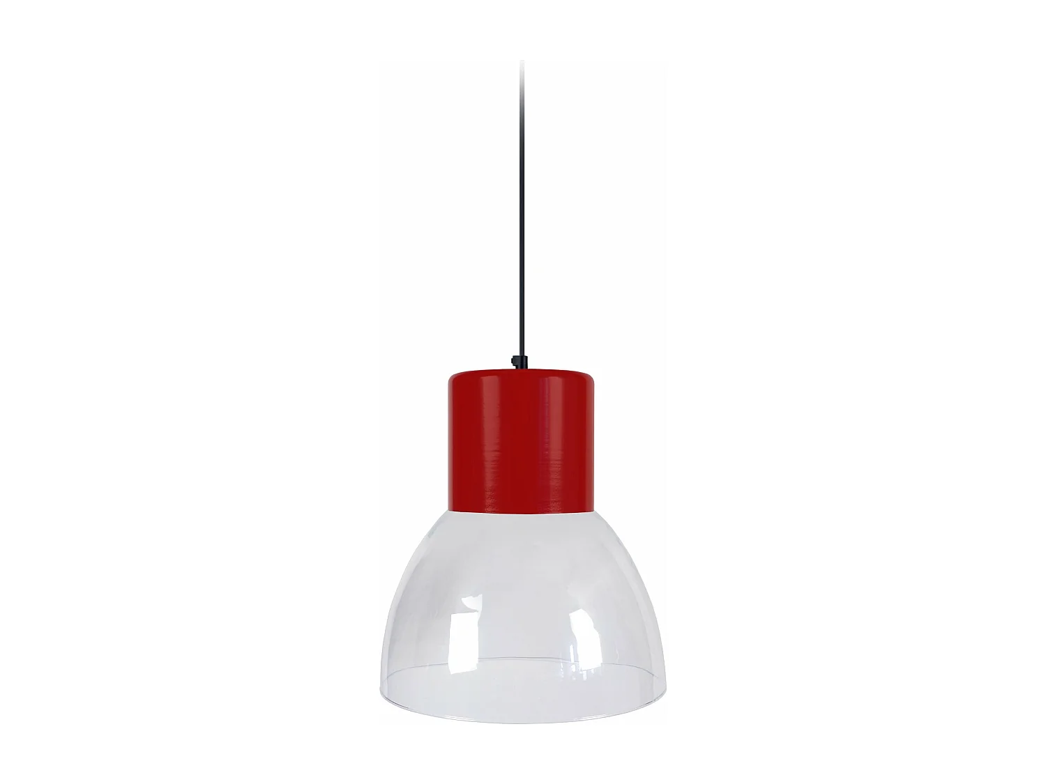 Suspensão TOSEL  SETA   vidro cúpula âmbar D30 x  H70  cm