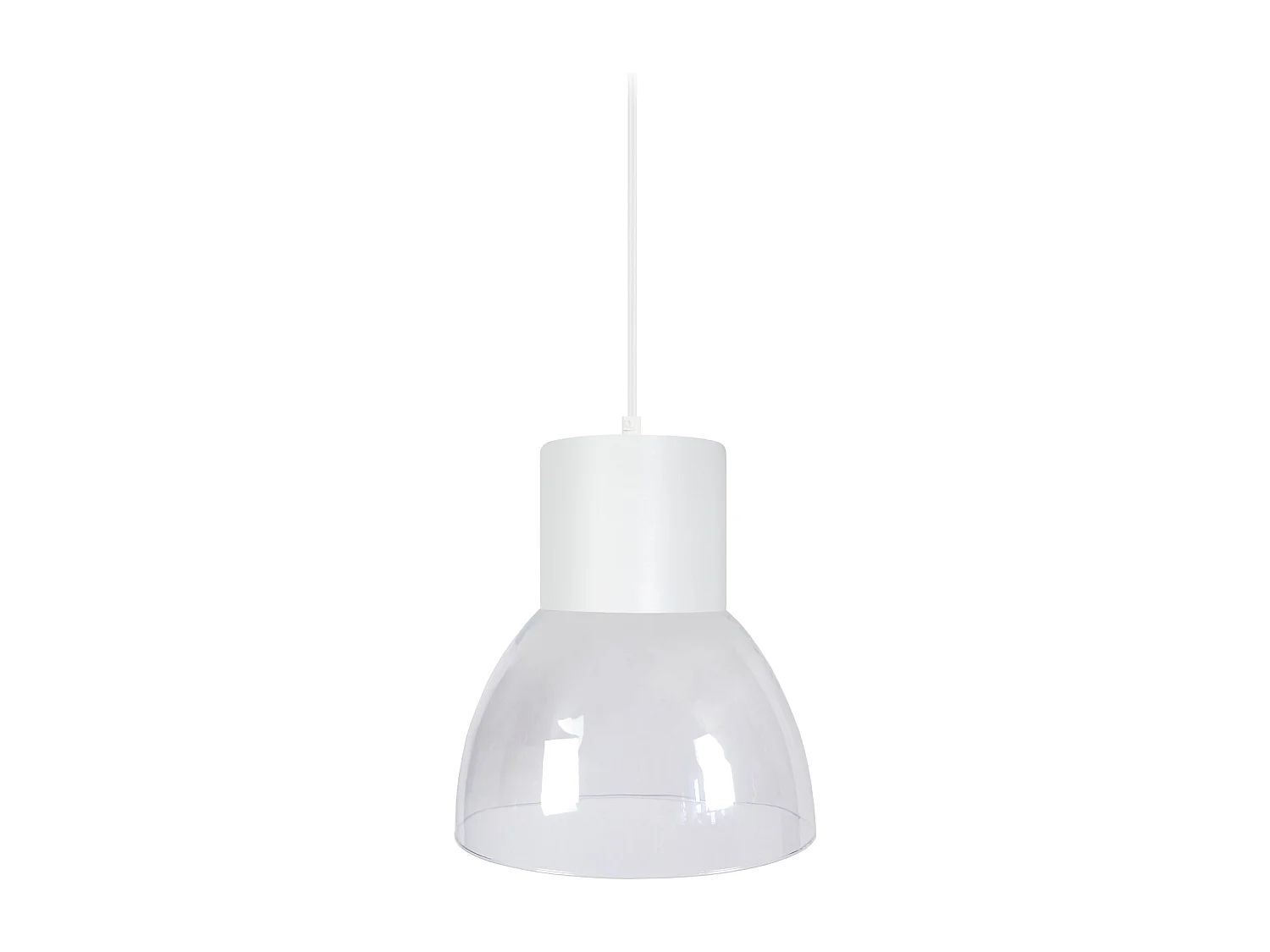 Suspensão TOSEL  SETA   vidro cúpula vermelho D30 x  H92  cm
