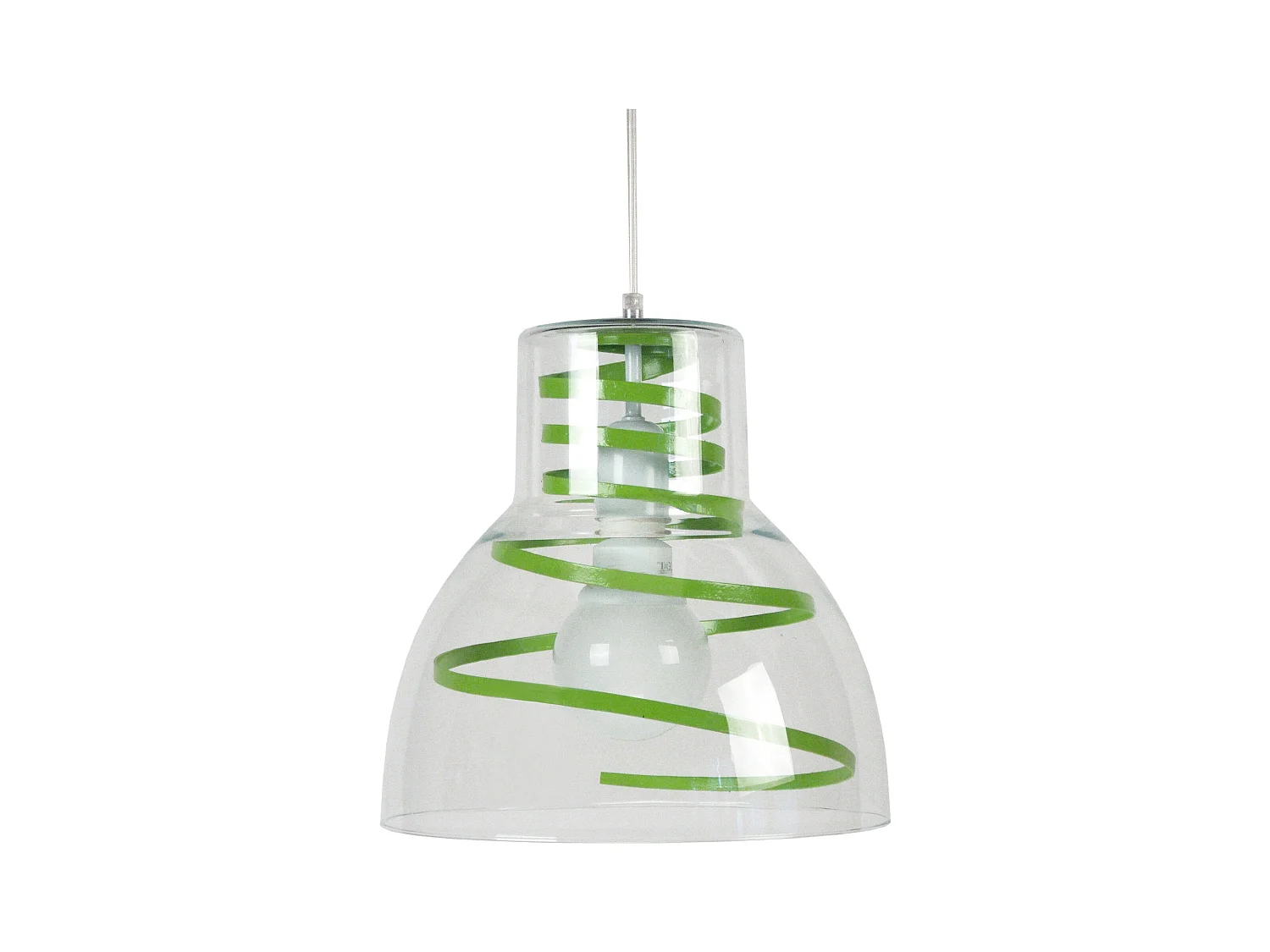 Suspension TOSEL ,verre,Blanc ,H90xD30xP30cm
