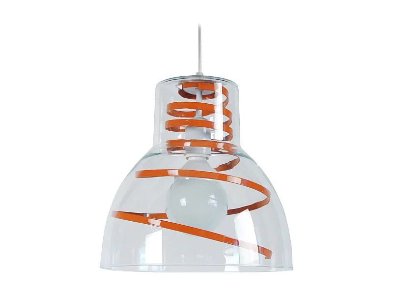 Suspension TOSEL ,verre,Orange ,H90xD30xP30cm