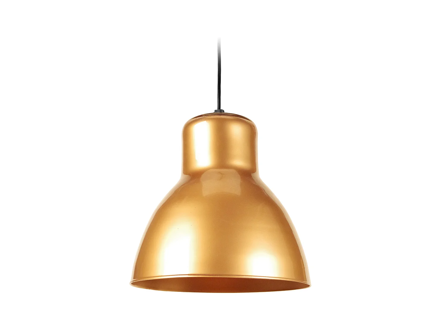 Suspensión  TOSEL , vidrio,Dorado ,A85xD 18x P 18cm