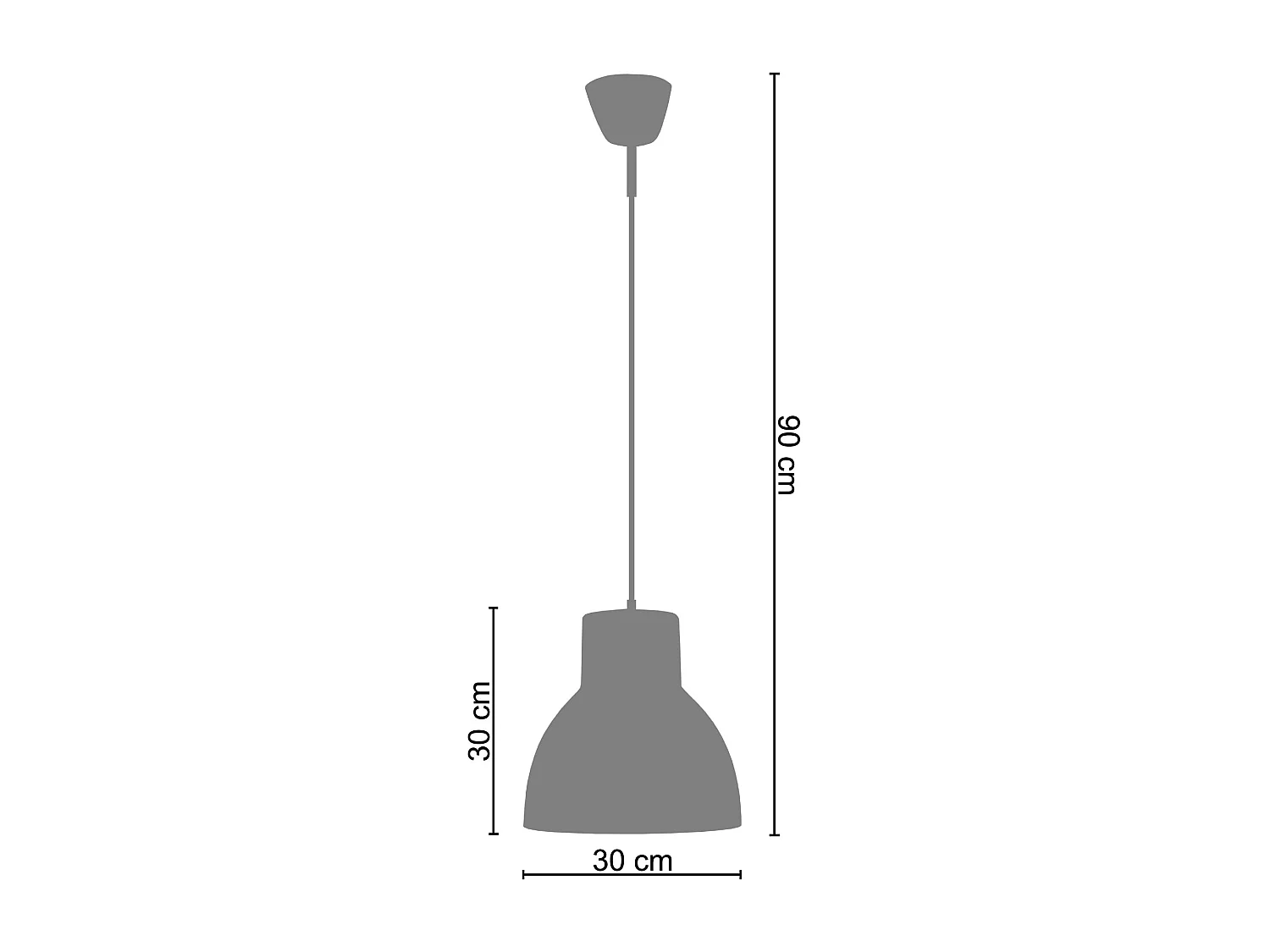Suspension TOSEL ,verre,Rouge ,H90xD30xP30 cm