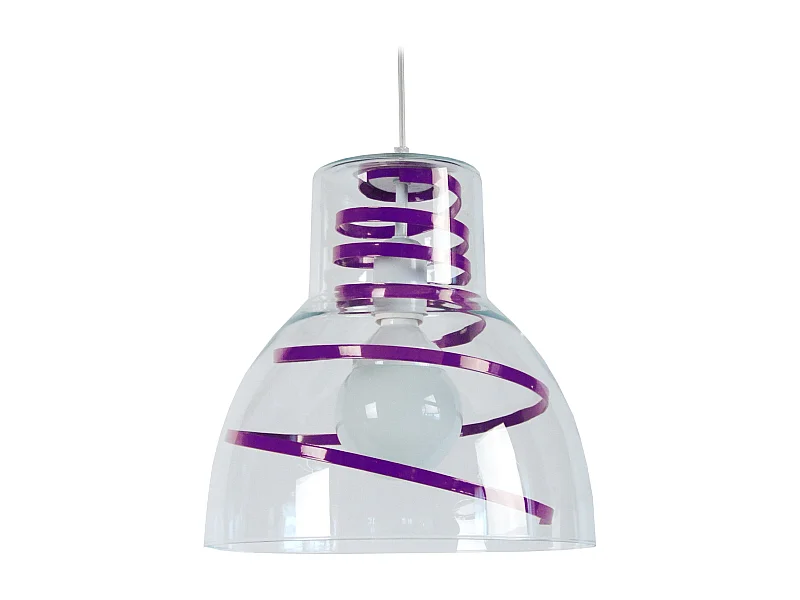 Suspension TOSEL ,verre,Violet ,H90xD30xP30cm