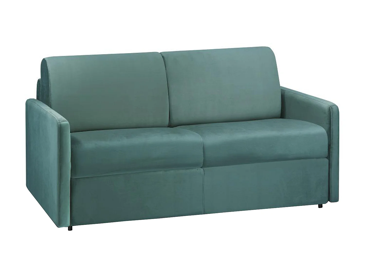 Schlafsofa 2-Sitzer - Liegefläche: 120 cm - Matratzenhöhe: 14 cm - Samt - Minzgrün - CALIFE