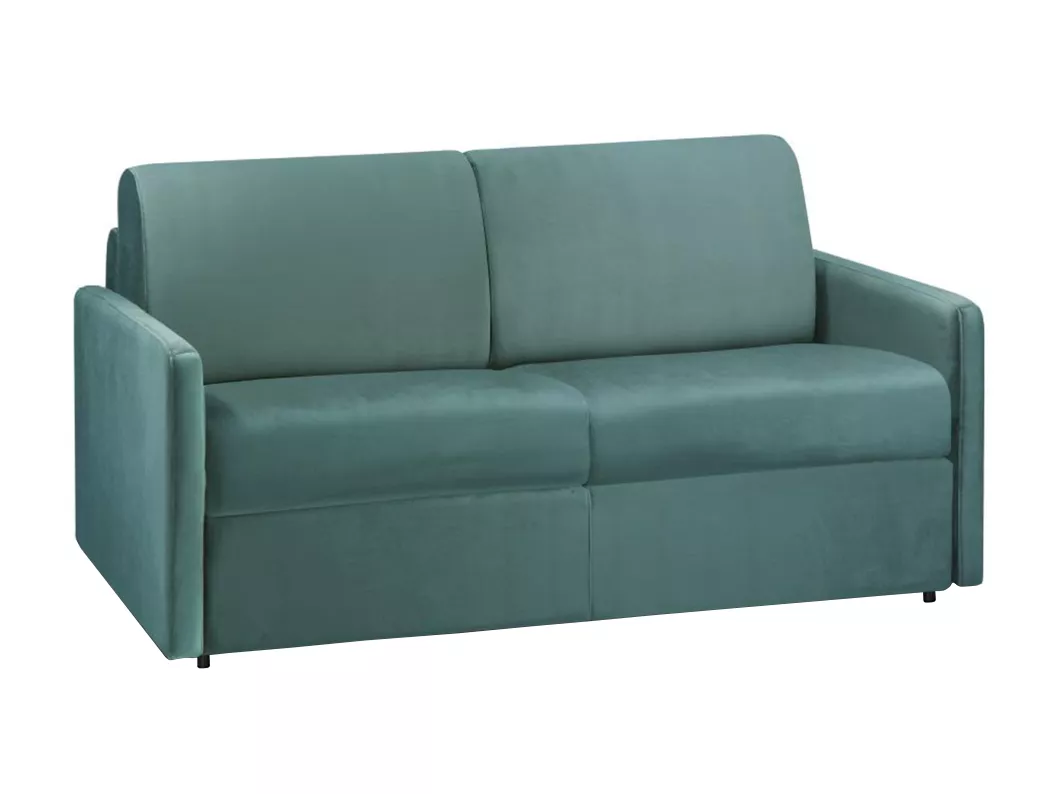 Kauf Unique Schlafsofa 2-Sitzer - Liegefläche: 120 cm - Matratzenhöhe: 22 cm - Samt - Minzgrün - CALIFE