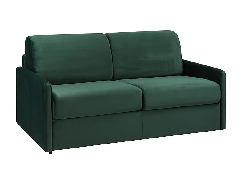 Schlafsofa 4-Sitzer - Liegefläche: 160 cm - Matratzenhöhe: 14 cm - Samt - Tannengrün - CALIFE