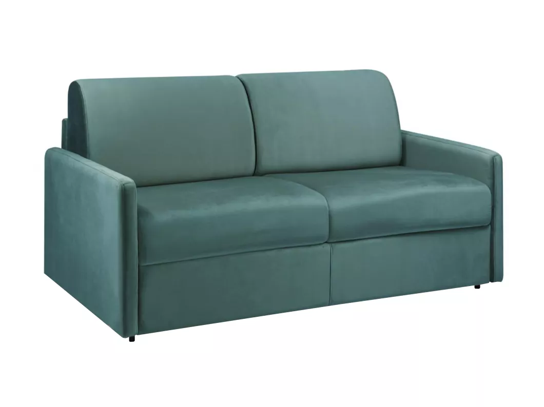 Kauf Unique Schlafsofa 4-Sitzer - Liegefläche: 160 cm - Matratzenhöhe: 14 cm - Samt - Minzgrün - CALIFE