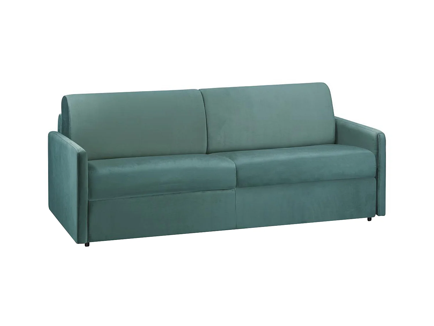 Schlafsofa 4-Sitzer - Liegefläche: 160 cm - Matratzenhöhe: 22 cm mit Memory Schaum - Samt - Minzgrün - CALIFE
