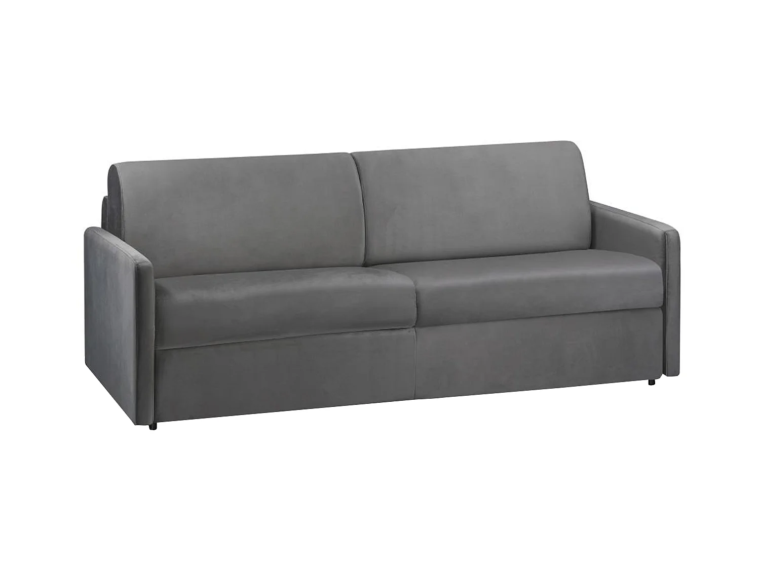 Schlafsofa 4-Sitzer - Liegefläche: 160 cm - Matratzenhöhe: 22 cm mit Memory Schaum - Samt - Anthrazit - CALIFE