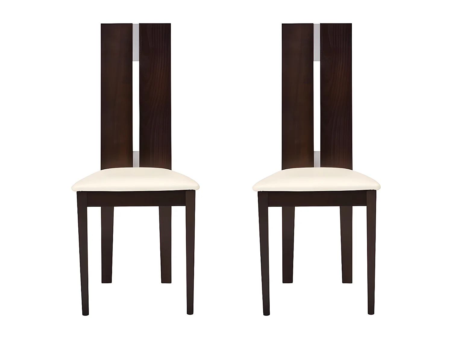 Ensemble table CENTAURI + 4 chaises SALENA - Hêtre - Wengé