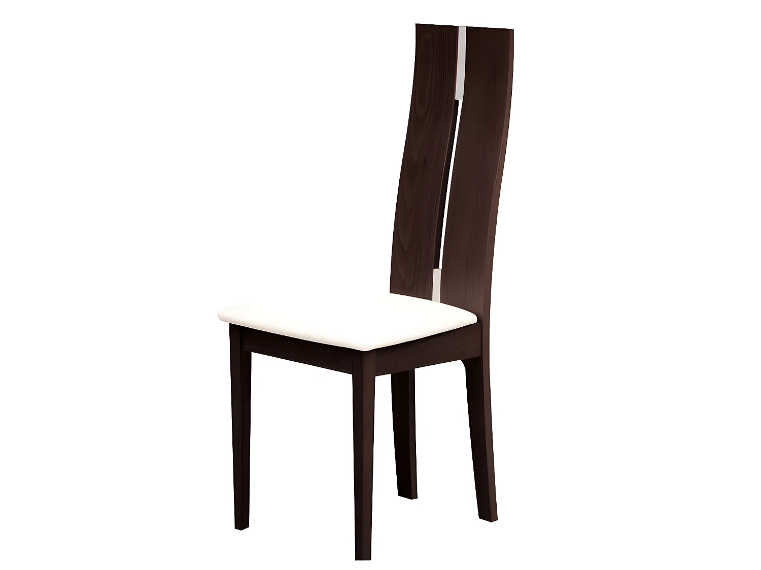 Ensemble table CENTAURI + 4 chaises SALENA - Hêtre - Wengé