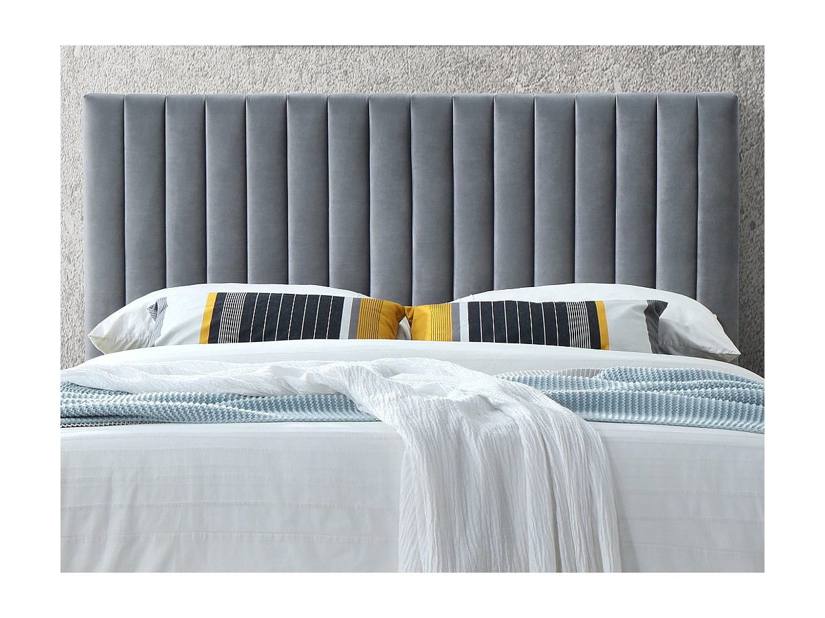 Kopfteil 160 cm Samt AGENORE - Grau günstig online kaufen