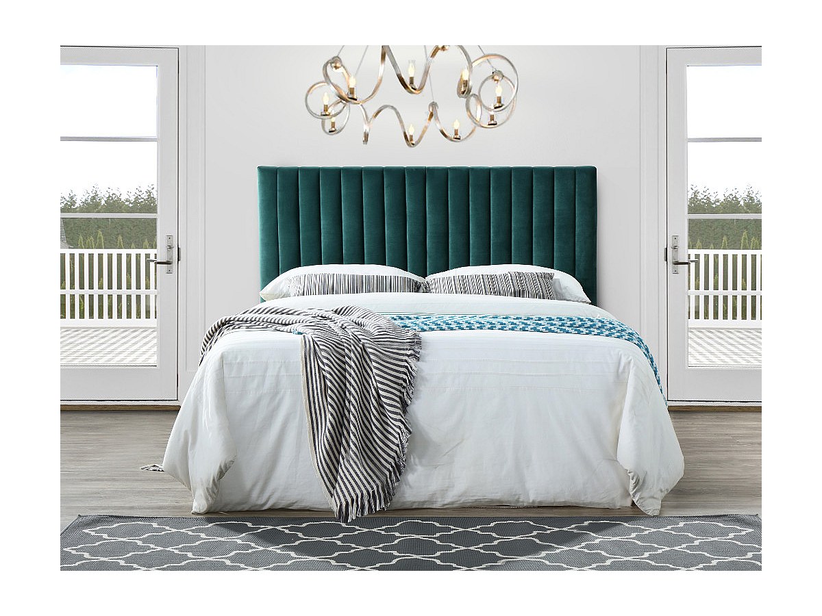 Kopfteil 160 cm Samt AGENORE - Grün günstig online kaufen