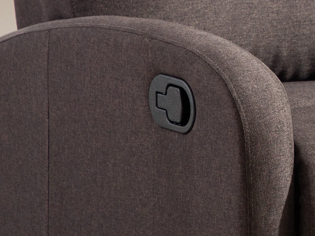 Fauteuil relax en tissu ISAO - Marron
