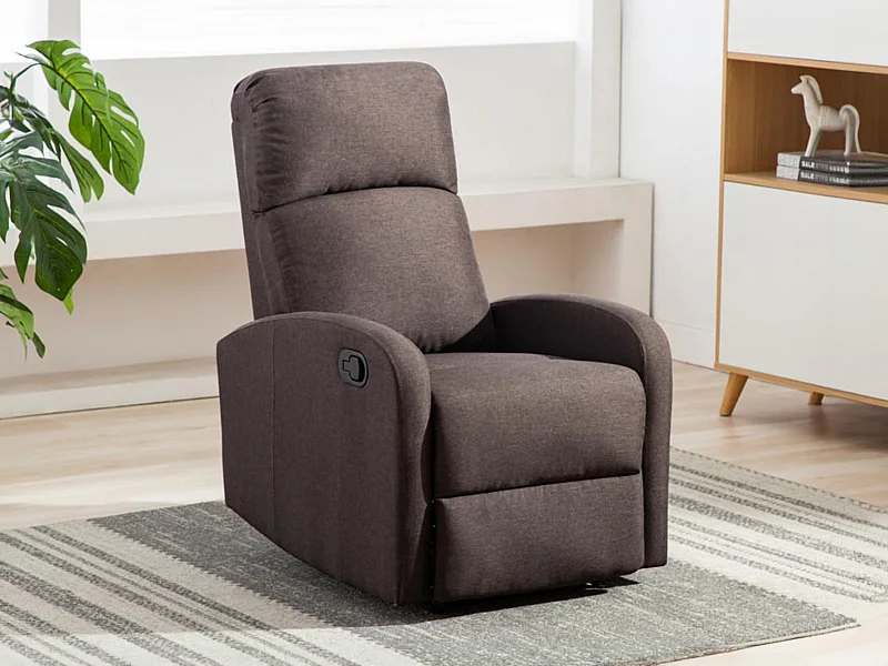 ISAO stol med recliner i stoff - Brun