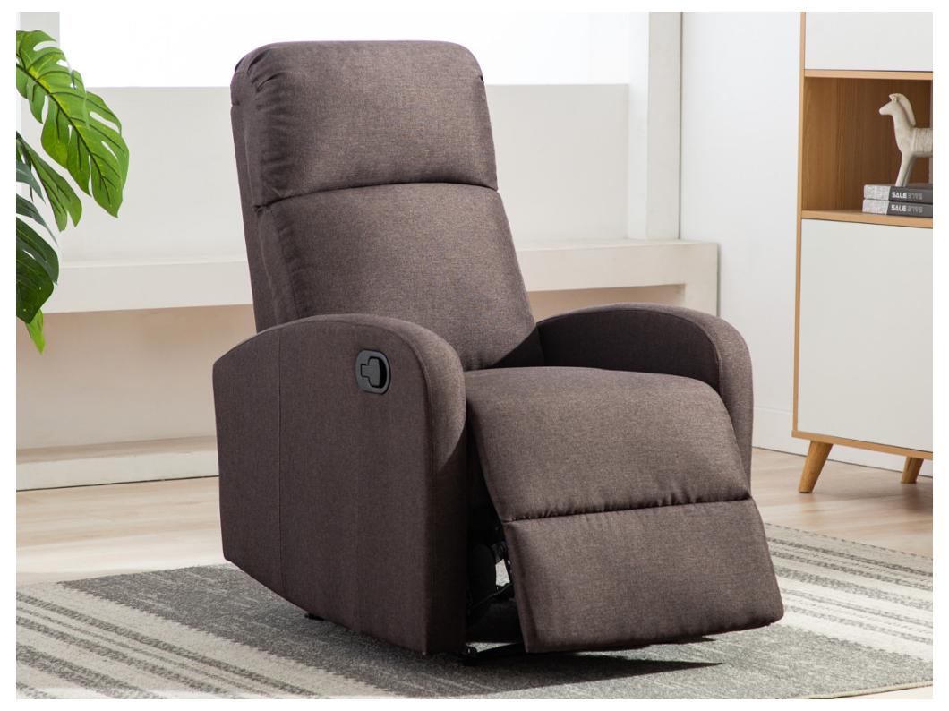 Relaxsessel Fernsehsessel - Stoff - Braun - ISAO