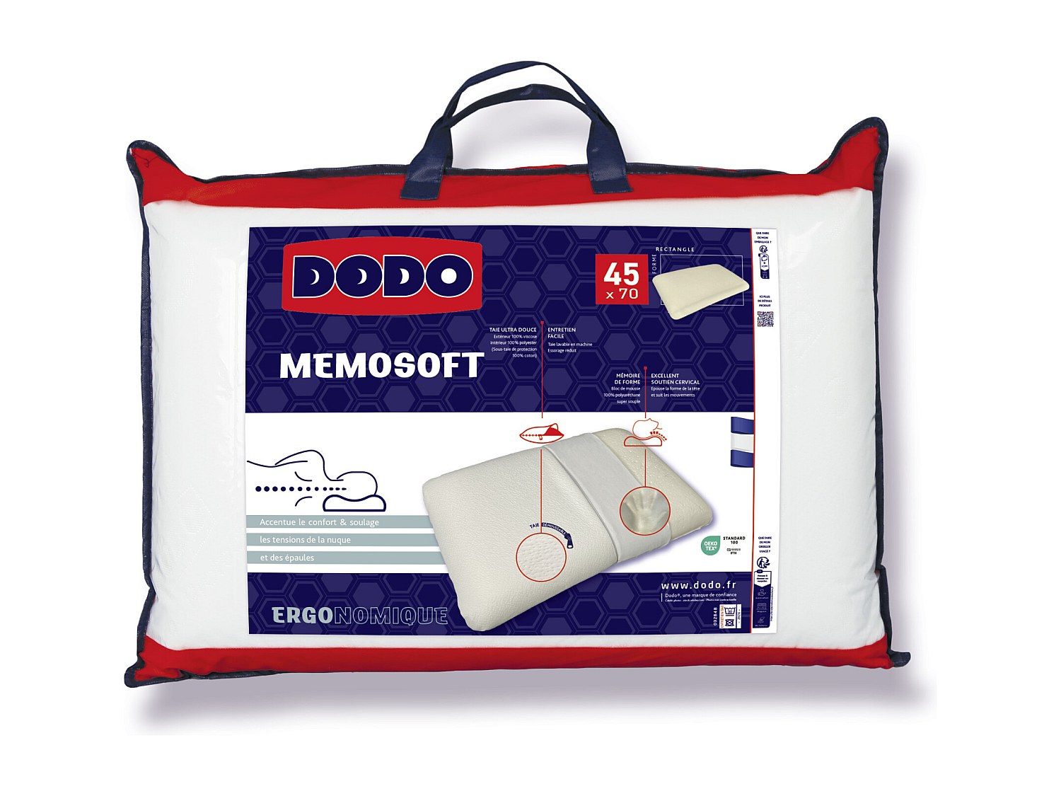 Ergonomisches Visco-Kopfkissen - 45 x 70 cm - DODO von VEGETAL