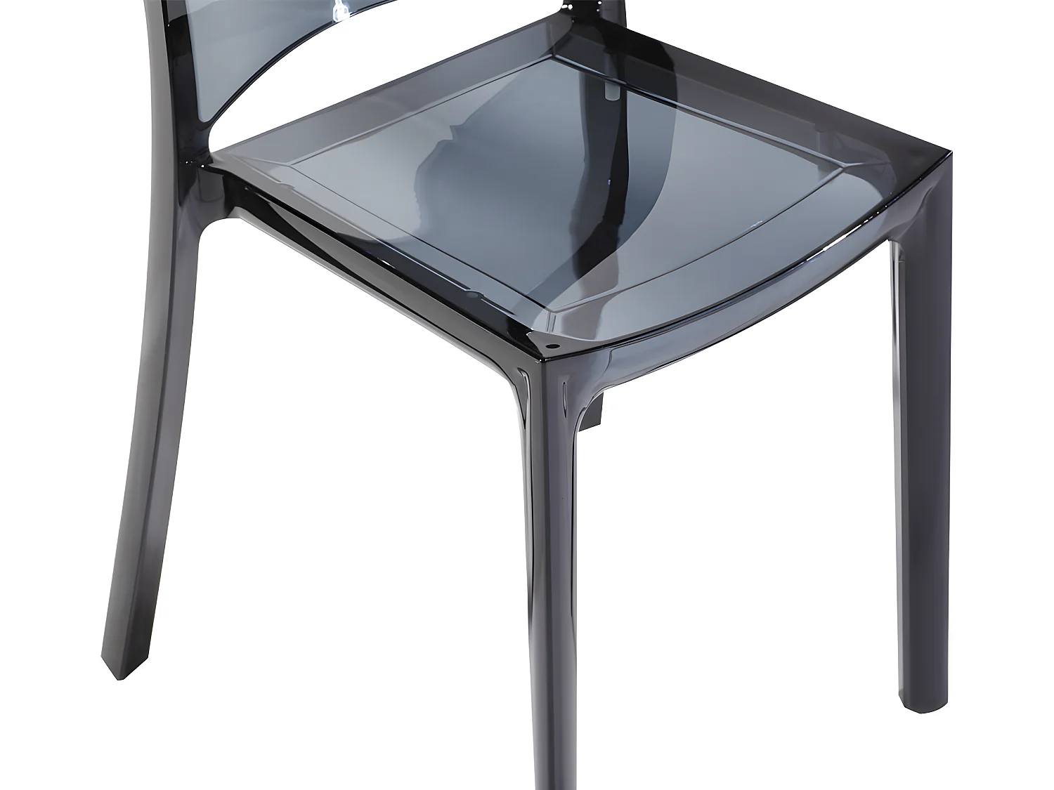 Stuhl 2er-Set stapelbar - Kunststoff - Anthrazit - HELLY