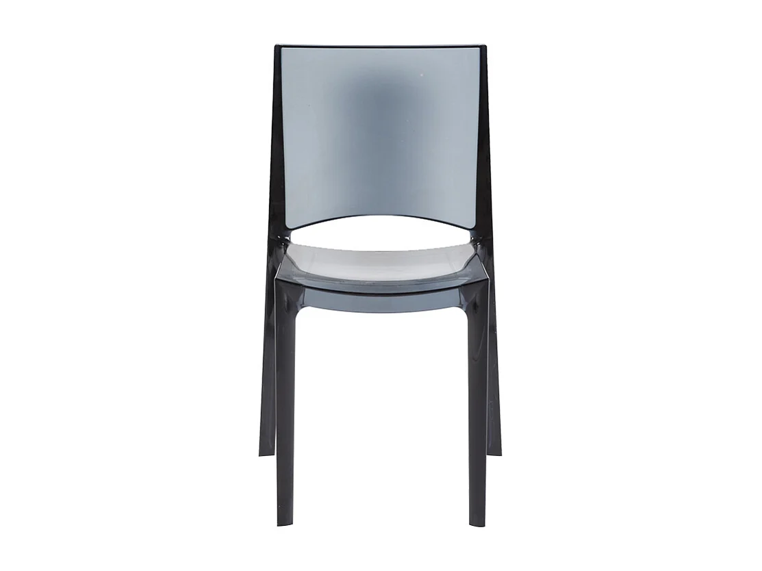 Chaise empilable HELLY - Polycarbonate plein - Gris ardoise
