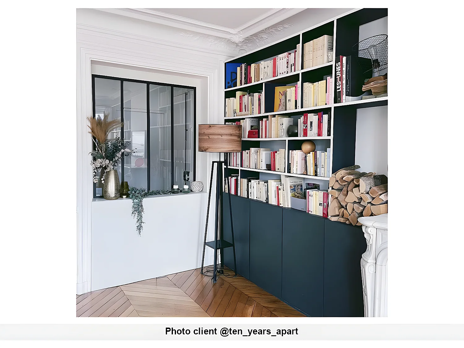 Atelier-Glaswand - 120 x 130 cm - thermolackiertes Aluminium - Schwarz - BAYVIEW