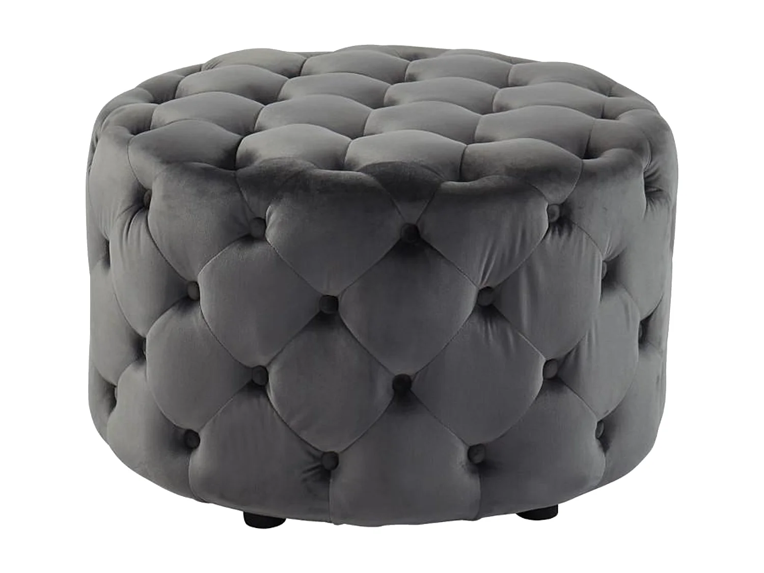 Pouf FOURCA en velours - Gris